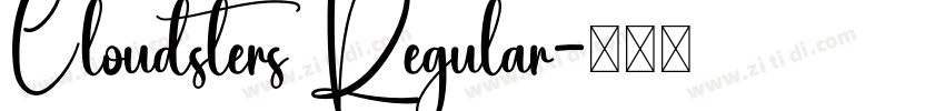 Cloudsters Regular字体转换 Cloudsters Regular字体转换
